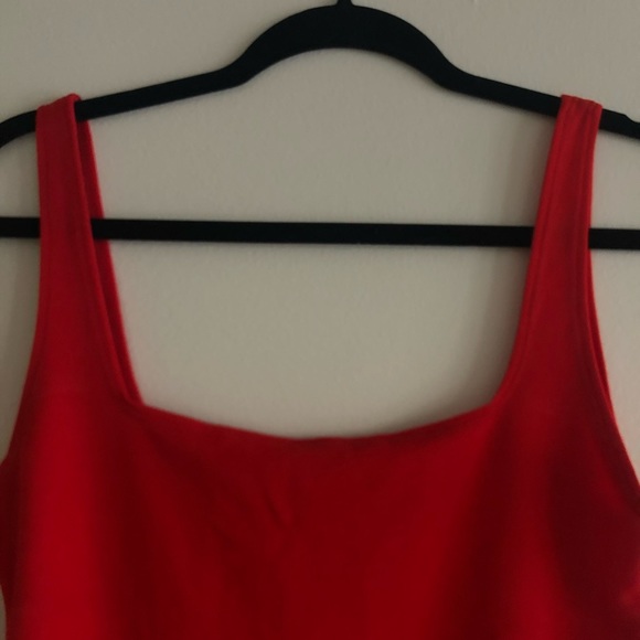 Red Square Neck Bodysuit - Picture 4 of 4